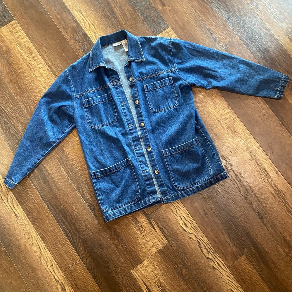 Vintage Cabin Creek Medium Wash Blue Denim Barn Jacket